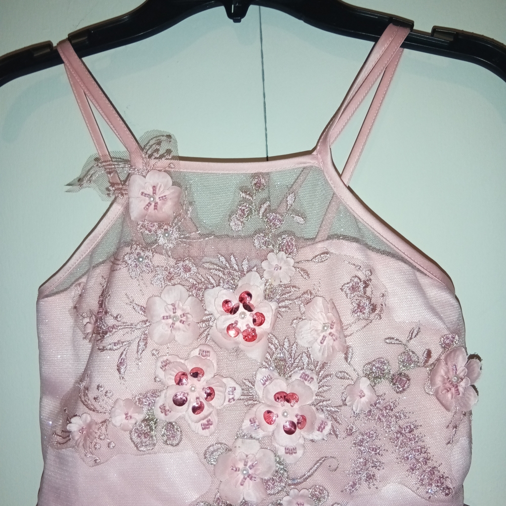 Bonnie Jean Pink Floral Formal Dress - Picture 2 of 9
